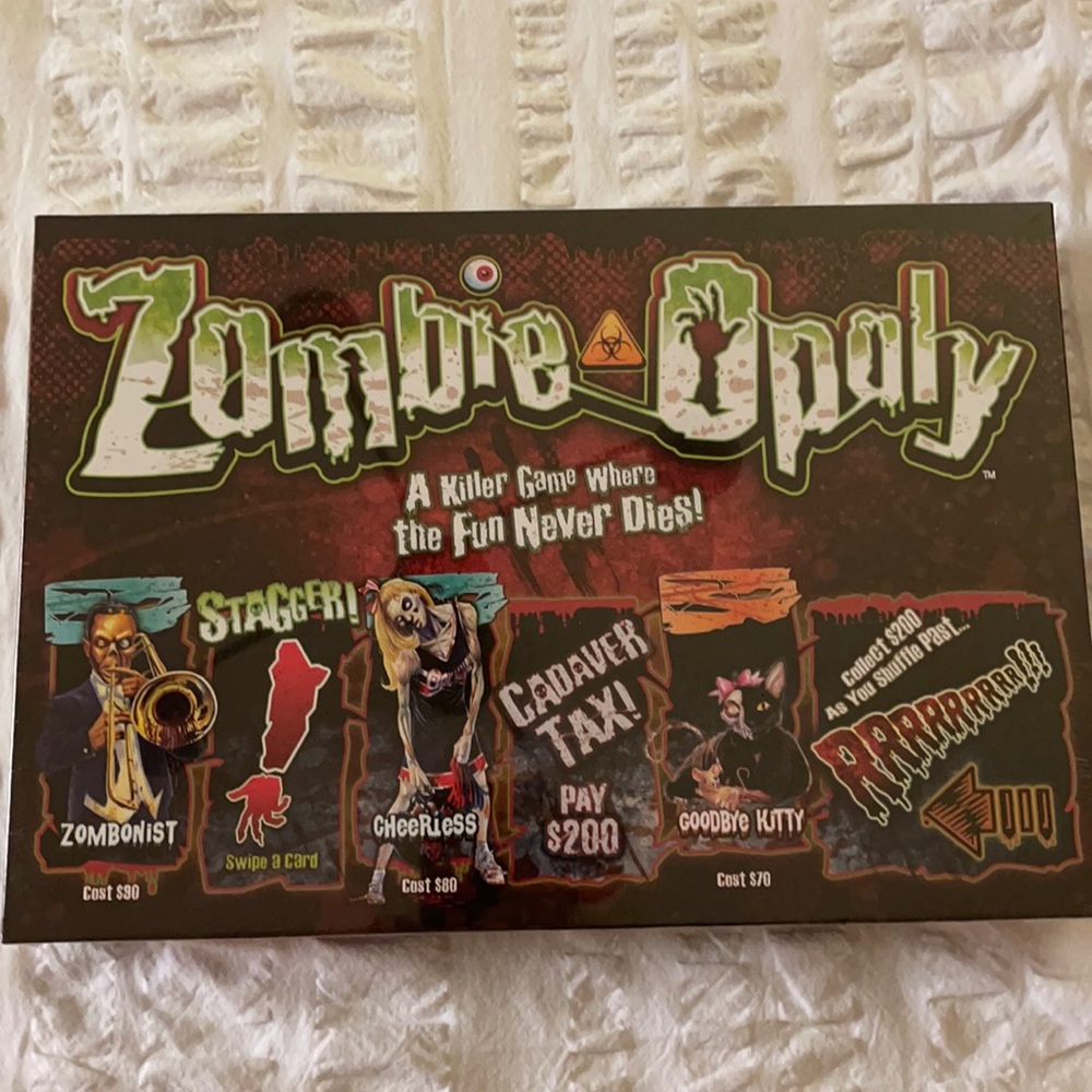 Zombie-Opoly Unopened Zombie Monopoly Board Game